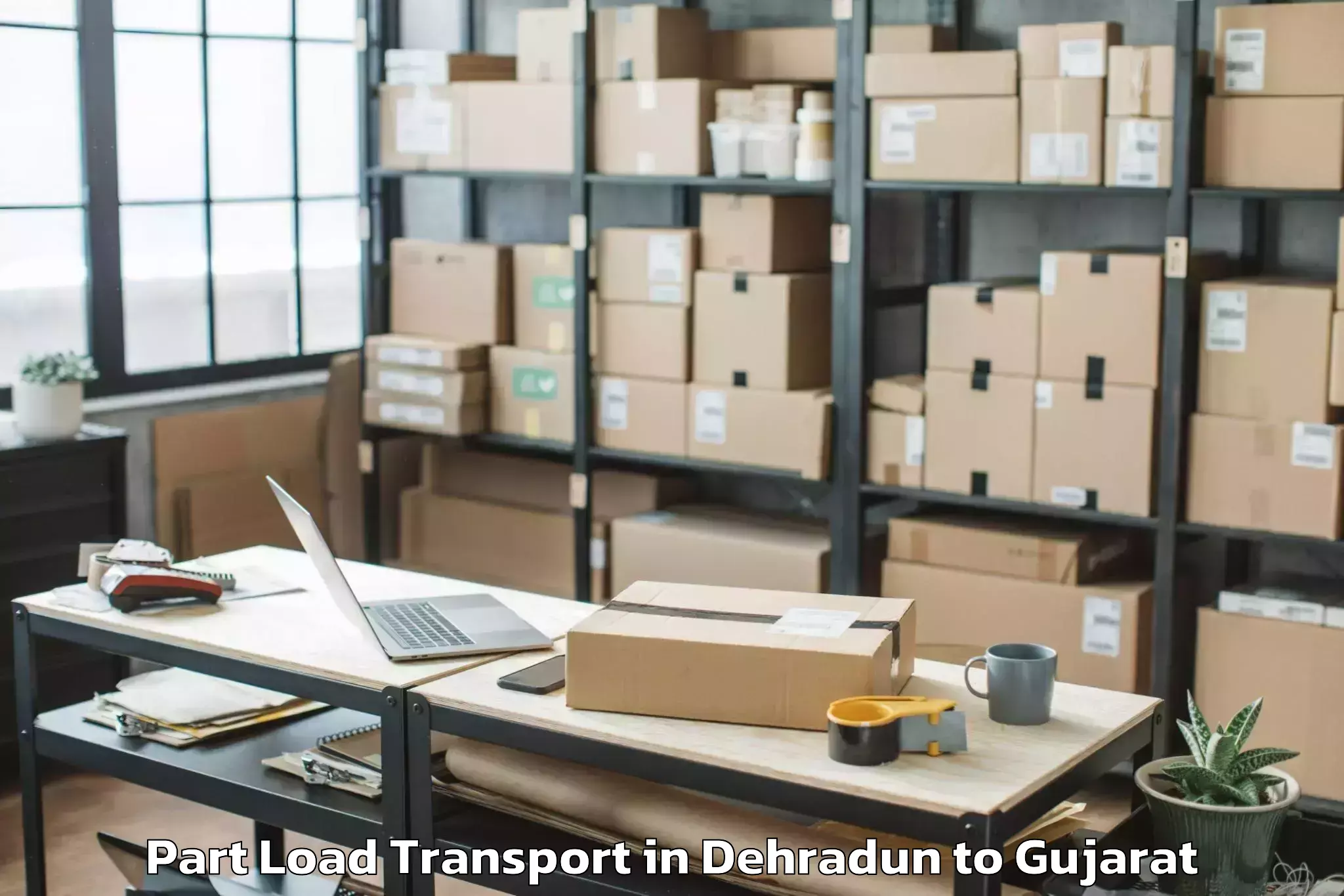 Leading Dehradun to Radhanpur Part Load Transport Provider